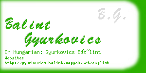 balint gyurkovics business card
